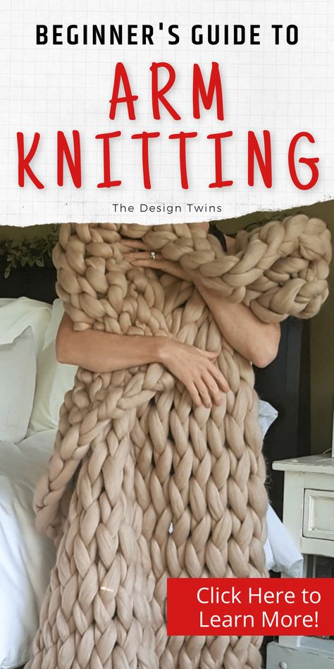 Arm Knitting For Beginners, How To Arm Knit, Knitting A Blanket With Your Hands, Arm Crochet Blanket, Jumbo Knit Blanket, Arm Knitting Blanket Diy, Arm Blanket, Arm Crochet, Blanket With Arms