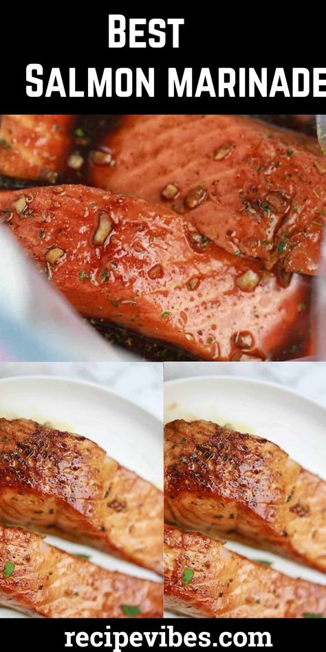 Easy salmon marinade recipe. Easy and quick to put together. Best Marinade For Salmon, Salmon Steak Marinade, Sockeye Salmon Marinade, Grilled Salmon Marinade Recipes, Salmon Marinades Healthy, Teriyaki Marinade For Salmon, Marinate Salmon Recipes, How To Marinate Salmon, Marinade For Salmon Easy