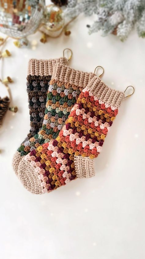 Somerr || Stitch Sister Co. | Have a groovy Valentine? They might need a Granny Flora Mushroom!❤️🍄🌸✨ #sponsored You can find all the supplies @michalesstores, and the… | Instagram Crochet Everyday Items, Craft Show Crochet Ideas, Knitted Stockings Christmas, Crochet Stocking Pattern, Granny Square Stocking, Diy Christmas Stockings, Stocking Crochet, Crochet Stocking, Crochet Christmas Stocking