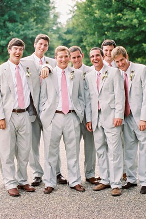 Grey Suit Pink Tie, Wedding Groomsmen Suits, Groomsmen Attire Grey, Grey Groomsmen Suits, Pink Groomsmen, Grey Groomsmen, Gray Groomsmen Suits, Blush Wedding Colors, Groomsmen Grey