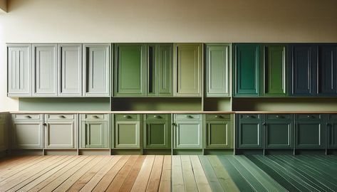 Green Kitchens, Cabinet Trends, Kitchen Cabinet Color Ideas, Painted Kitchen Cabinets Colors, Green Kitchen Cabinets, Kitchen Cabinet Styles, Cabinet Color, Popular Kitchens, Green Cabinets