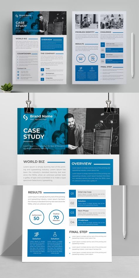 Corporate Case Study Design Layout Corporate Identity Case Study Template Design, Corporate Proposal Design, Graphic Design Case Study, Case Studies Design Layout, Case Study Design Layout, Case Study Layout, Brochure Layout Design, Ebook Design Layout, Recruitment Flyer