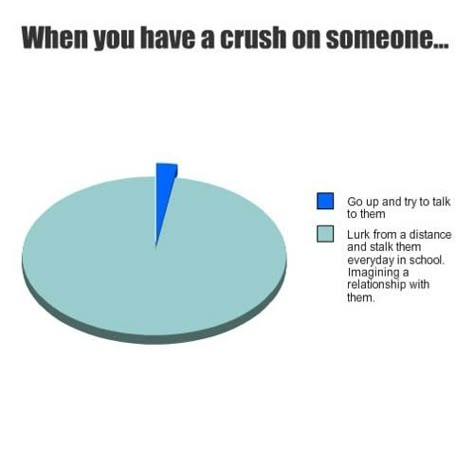 guilty... Funny Pie Charts, Funny Crush Memes, Crush On Someone, Crush Stuff, Funny Charts, Pie Charts, Crush Humor, Funny Texts Crush, Crushing On Someone