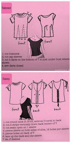 Justina Blakeney, Diy Tees, Sew Ins, Shirt Refashion, Creation Couture, Diy Sewing Clothes, Fitted Tee, How To Make Clothes, Diy Couture