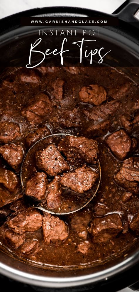 Instant Pot Beef Recipes, Beef Recipes Low Carb, Instant Pot Beef Tips, Beef Tips Gravy, Beef Tips Recipe, Beef Tips And Rice, Instant Pot Stew, Beef Stew Meat Recipes, Beef Tip Recipes