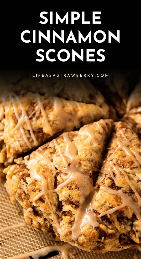 Cinnamon Pecan Scones Recipe, Scones With Self Rising Flour, Easy Cinnamon Scones, Scones Made With Sour Cream, Easiest Scone Recipe, Sour Milk Scones Recipe, Vegan Cinnamon Scones, Cinnamon Chip Scones Recipe, Cinnamon Swirl Scones