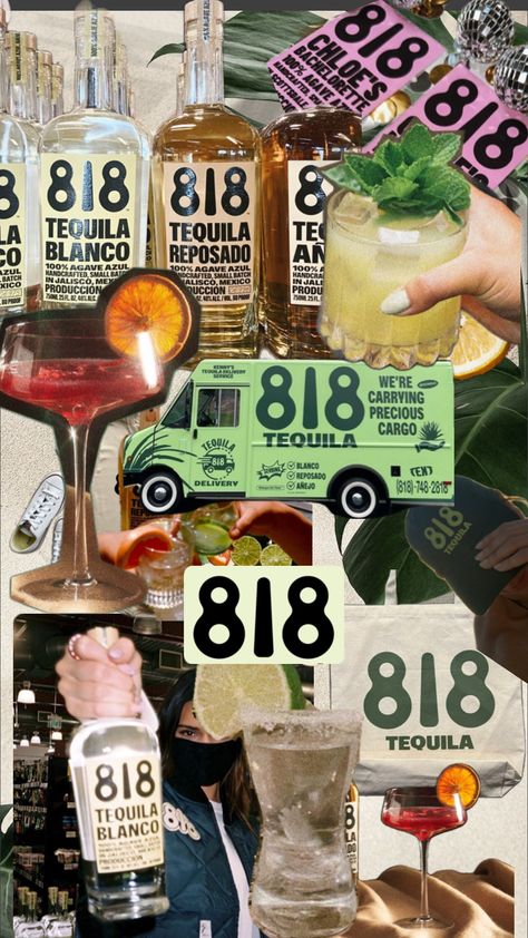 818 Tequila, Cocktail Bar, Aesthetic Collage, Tequila, Mood Board, Collage, Drinks