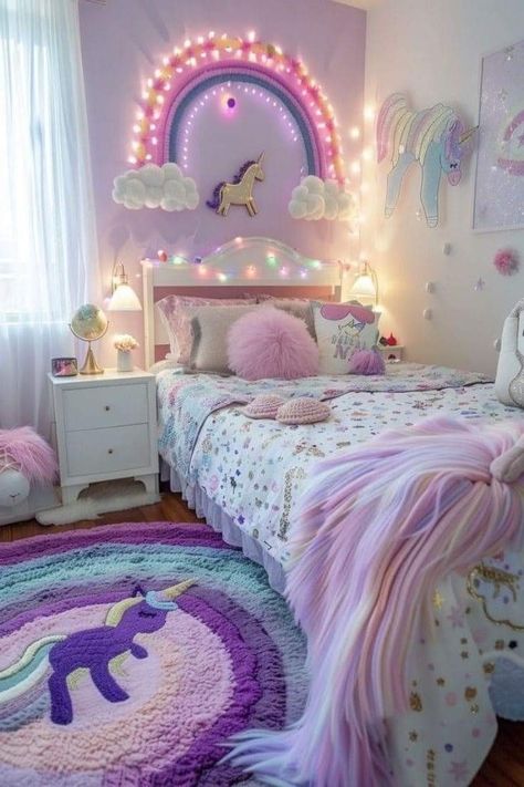 Organiser Cucina, Unicorn Room Decor, Kids Room Interior Design, Toddler Girl Room, Kids Bedroom Inspiration, Toddler Room Decor, Kids Bedroom Designs, Dekorasi Kamar Tidur, Kids Interior Room