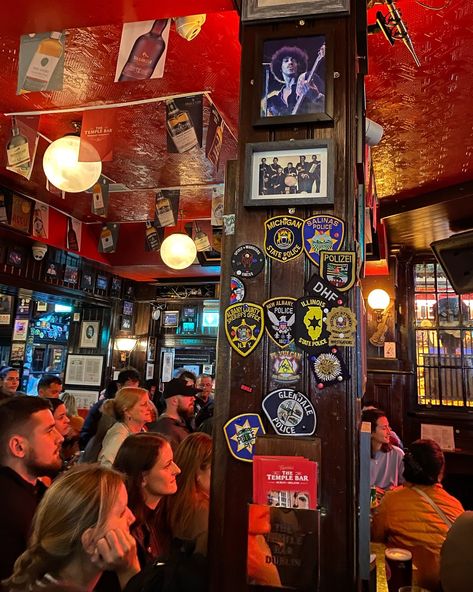 Temple Bar • A must-visit institution when visiting Dublin! The Temple Bar is located in Temple Bar (yes, it is confusing like that!) has been a long running pub that’s been awarded every year since 2002 as the Traditional Irish Music Pub of the Year. They play live music every day with rotating musicians and there’s no cover charge either so you can walk-in, grab a pint or just vibe with the music! It was such an experience, it felt like I was at a concert mosh pit and surprisingly lots of l... Just Vibe, Irish Bar, Visit Dublin, Ireland Trip, Temple Bar, Mosh Pit, Irish Music, Irish Pub, Irish Traditions