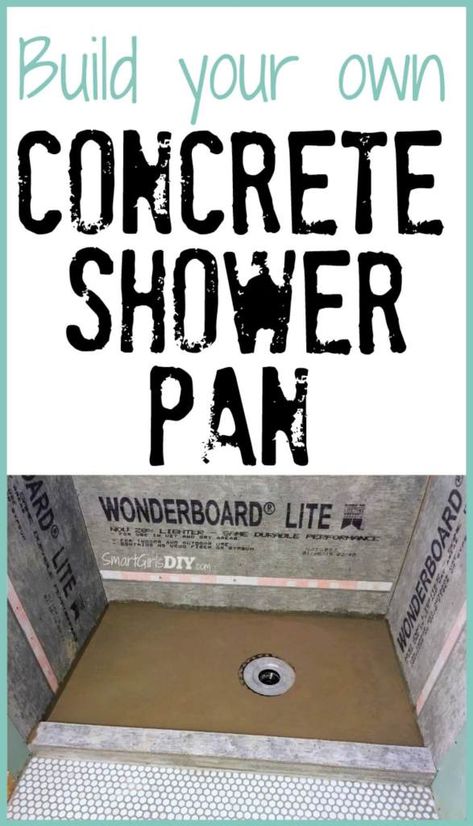 Diy Shower Pan, Concrete Shower Pan, Building A Shower Pan, Bathroom Remodel Diy, Diy Tile Shower, Concrete Shower, Small Shower Remodel, Remodel Diy, Small Showers