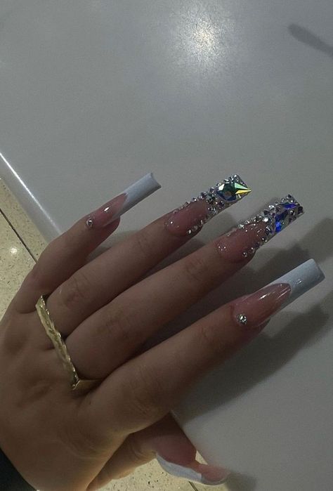 Long Acrylic Nail Designs, Colored Acrylic Nails, Long Acrylic Nails Coffin, Acrylic Nails Coffin Pink, Unique Acrylic Nails, Long Acrylic, Long Square Acrylic Nails, Bling Acrylic Nails, Acrylic Nails Coffin Short