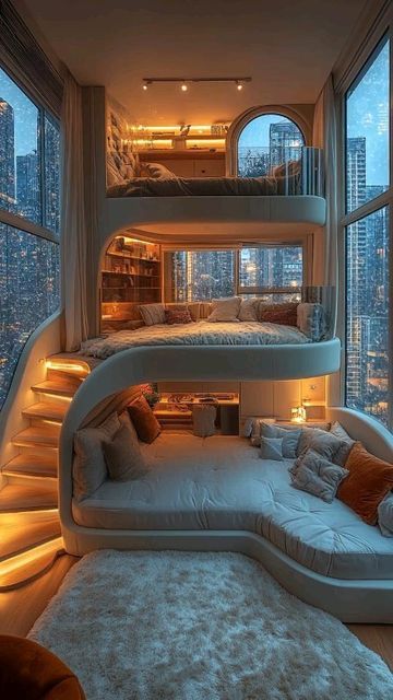 Aesthetic Aurora, Exploring Abandoned Places, Republic Of Georgia, Futuristic Bedroom, Dream Bedroom Inspiration, Cool Room Designs, Big Bedrooms, Dream Life House, Dream House Rooms