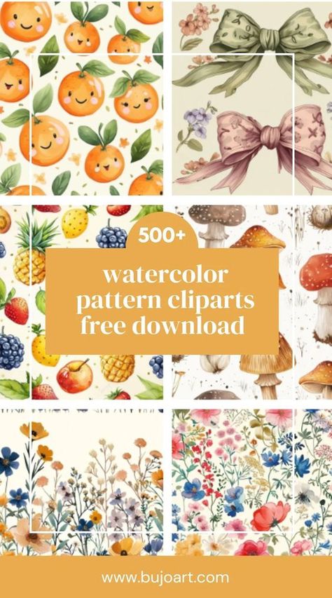 Watercolour Templates Free Printable, Bujo Art, Watercolor Patterns, Watercolor Clip Art, Free Clipart Images, Mood And Tone, Color Harmony, Free Clipart, Watercolor Pattern