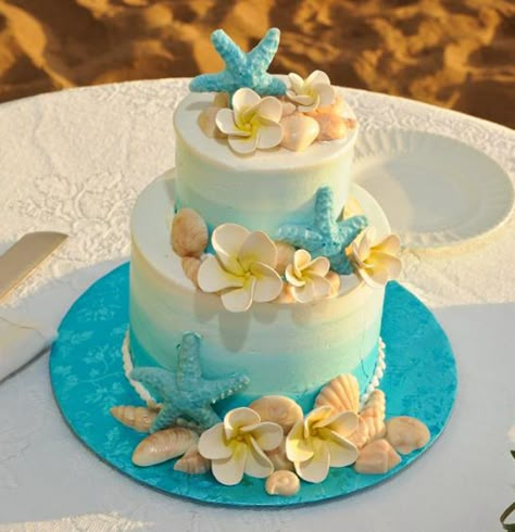 Hawaiian Birthday Cakes, Tropical Birthday Cake, Hawaii Cake, Beach Birthday Cake, Hawaiian Cake, Beach Theme Wedding Cakes, Beach Themed Cakes, Ocean Cakes, Sea Cakes