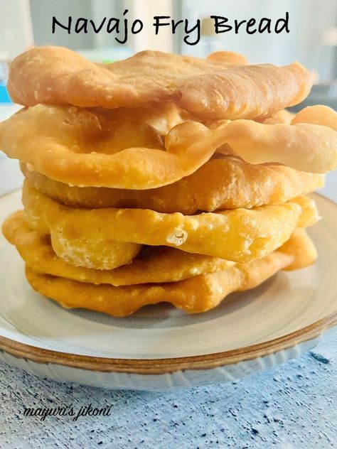 NAVAJO FRY BREAD & VEGETARIAN INDIAN TACO - Mayuri's Jikoni Indian Fried Bread Recipe, Indian Taco, Navajo Fry Bread, Native American Fry Bread, Fry Bread Tacos, Fry Bread Recipe, Fried Bread Recipe, Indian Tacos, Easy Bread Recipe