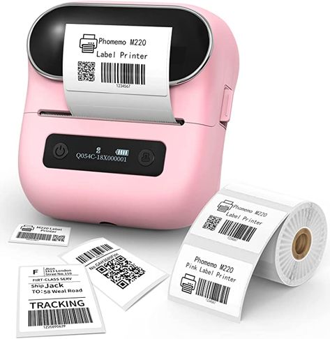 Pink Printer, Home Office Pink, Barcode Label, Shipping Label Printer, Label Maker Machine, Transparent Labels, Gift Labels Christmas, Sticker Machine, Barcode Labels