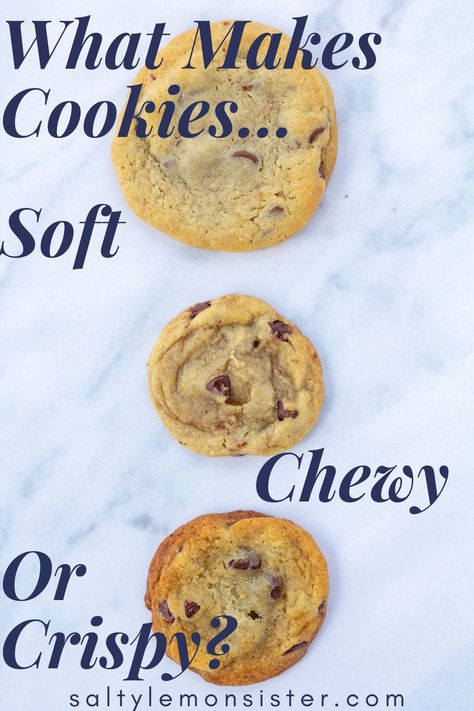 How To Make Soft Chewy Cookies, How To Make Cookies Chewy, Cookie Mistakes, How To Make Crispy Cookies, How To Make Delicious Cookies, Why Cookies Come Out Flat, How To Bake Cookies Perfectly, Cookie Tips, Cookie Science