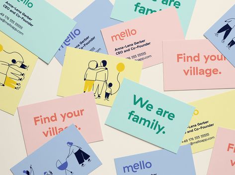 Studio Skulptur crafts brand identity for Mello, an app that helps parents build community | Creative Boom Community Branding Design, Family Branding Design, Parenting Branding, Community Brand Identity, Community Branding, Kids Charity, Nonprofit Design, Kids Branding Design, Family Branding