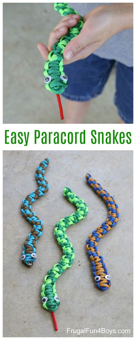 Snake Crafts, Nature Club, Paracord Diy, Scouts Crafts, Summer Crafts For Kids, Paracord Projects, Crafts For Boys, Camping Crafts, Fun Craft