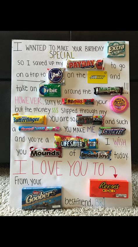 Candy Boards For Friend, Birthday Candy Posters For Friends, Best Friend Candy Poster, Candy Poster Board Birthday Best Friend, Candy Poster Board For Friends, Birthday Poster For Best Friend, Candy Message Board For Birthday, Candy Board For Birthday, Candy Cards For Birthday