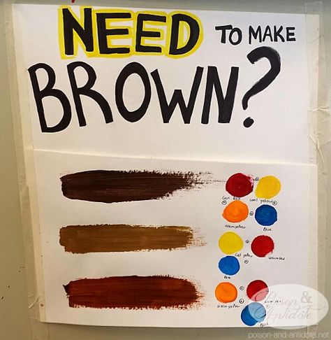 I Need brown! Make Brown, Color Mixing Chart, Drawing Hair, How To Make Brown, Brown Paint, Color Paint, Painting Art Projects, Drawing Tutorials, Art Classroom