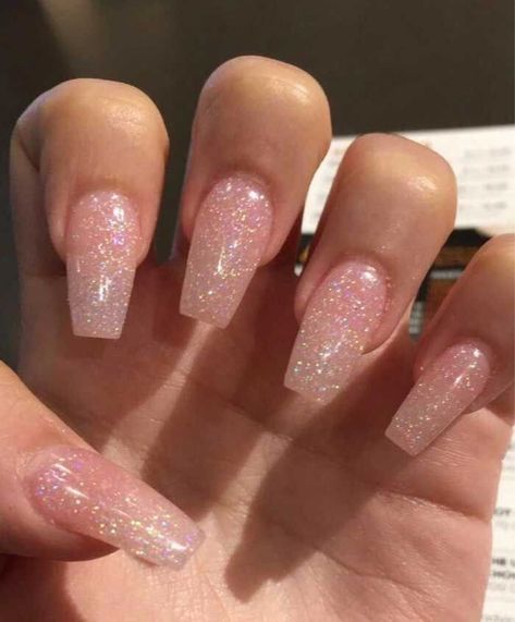 Milky Nails, Easy Nails, Nail Swag, Acrylic Nails Coffin Short, Summer Acrylic Nails, Sparkly Nails, Acrylic Nails Coffin, Nailed It, Dream Nails