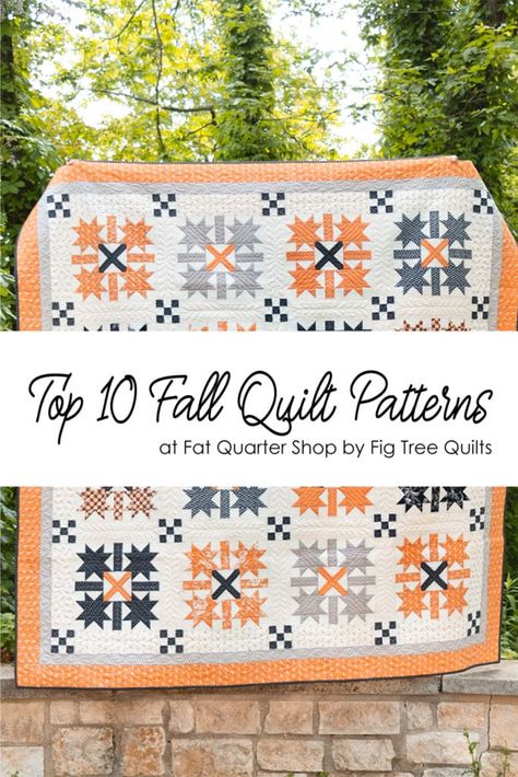 Patchwork Quilts For Beginners, Halloween Quilt Patterns, Fall Sewing Projects, Fall Quilt Patterns, Tree Quilts, Fall Quilt, Fall Sewing, Classic Quilts, Cute Quilts