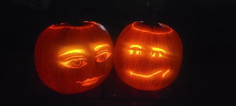 Pumpkin Halloween Idea, Jackolantern Ideas Funny, Pumpkin Carving Ideas Roblox Woman Face, Roblox Woman Face Pumpkin, Aesthetic Pumpkins Carvings, Roblox Man Face Pumpkin Carving, Funny Jack O Lantern Ideas, Pinterest Pumpkin Carving Ideas, Cutesy Pumpkin Carving Ideas