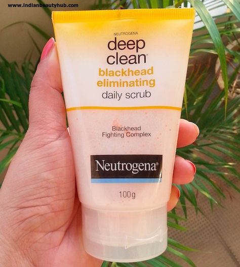 Neutrogena Deep Clean Blackhead Eliminating Daily Scrub Review Best Face Scrub For Oily Skin, Neutrogena Face Scrub, Face Scrub For Oily Skin, Neutrogena Face Wash, Neutrogena Deep Clean, Blackhead Scrub, Oily Skin Face, Best Exfoliators, Face Scrubs