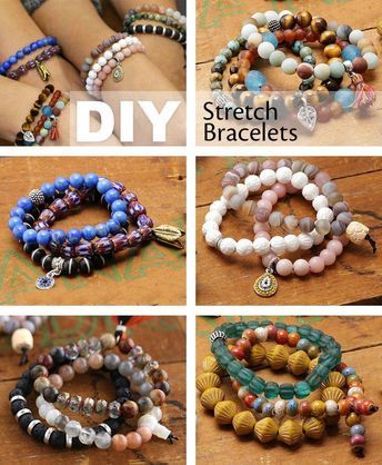 DIY your own stackable stretch bracelets #braceletsdiybeads #jewelrymakingbusiness Stretch Bracelets Diy, Bracelets With Beads, Jewelry Making Business, Making Bracelets With Beads, Diy Beaded Bracelets, Bracelets Diy, Homemade Jewelry, Beaded Bracelets Diy, Bracelet Crafts