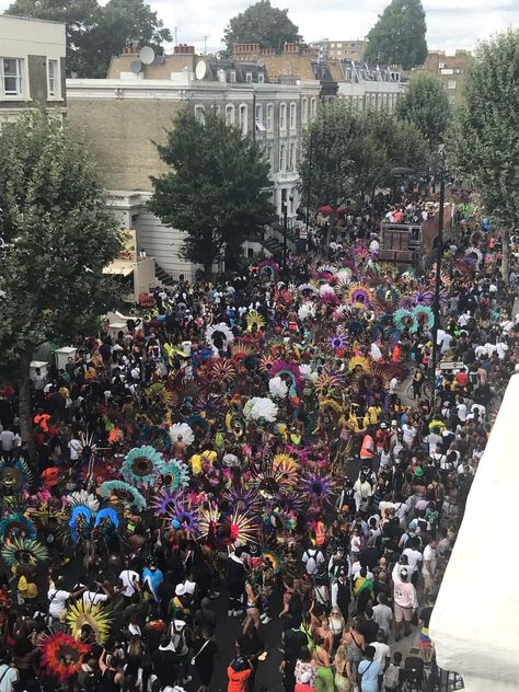 Notting Hill Carnival Aesthetic, Notting Hill Carnival Outfit, Carnival London, View From A Window, Ladbroke Grove, Caribbean Drinks, Notting Hill Carnival, Summer Lifestyle, Caribbean Culture