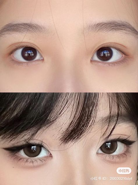 Doe Eye Makeup, Makeup Tip, Cute Eye Makeup, Doll Eye Makeup, Korean Eye Makeup, Beauty Makeup Tutorial, Doe Eyes, Smink Inspiration, Ethereal Makeup