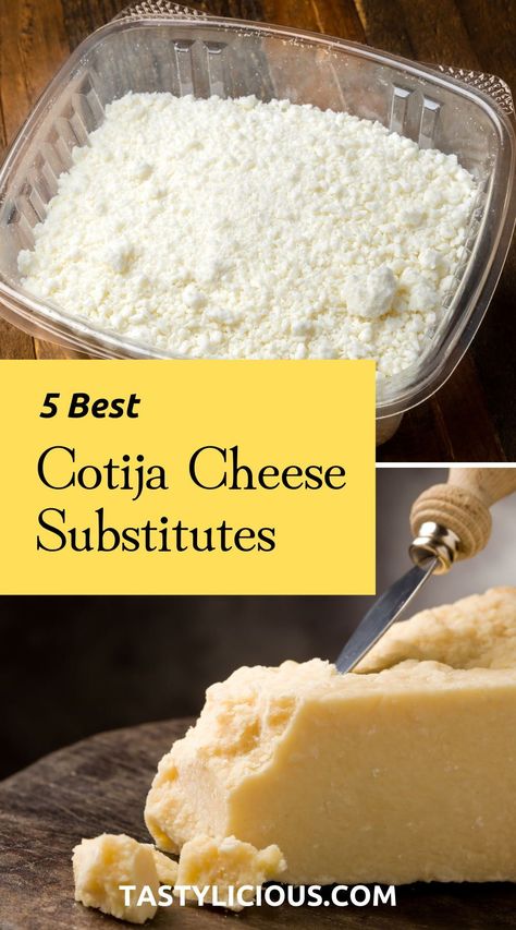 What can be used in place of cotija cheese | cotija cheese substitute parmesan | Best Cotija Cheese Substitute | refreshing spring recipes | quick lunch recipes | dinner ideas | easy dinner recipe | healthy dinner recipe Cotija Cheese Recipes, Refreshing Spring Recipes, Cheese Varieties, Homemade Cheeses, Cheese Substitute, Recipe Healthy Dinner, Cheese Alternative, Stuffing Ingredients, Quick Lunch Recipes