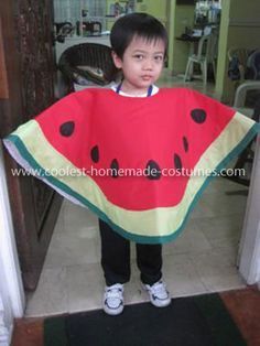 diy watermelon costume - Google Search Diy Butterfly Costume, Nutrition Month Costume, Watermelon Costume, Watermelon Diy, Animal Masks For Kids, Apple Costume, Sibling Costume, Fruit Costumes, Halloween Costumes To Make