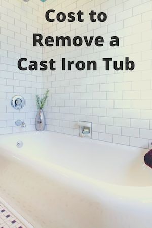 We explain the cost of cast iron tub removal in this post. Learn more about cast iron tub removal prices here! #junkremoval #junkhauling Bathtub Ring Removal, Refinished Cast Iron Tub, Cast Iron Bathtub Refinish, Cast Iron Tub Refinish, How To Remove Caulking From Tub, Resurfacing Cast Iron Tub, Remove Bathtub, Porcelain Tub, Tub Refinishing