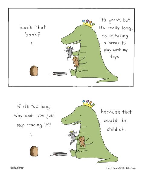 50 clever cartoons for people who love books and reading – Ebook Friendly Wholesome Cartoon, Liz Climo Comics, Holiday Reading List, Reasons To Read, Liz Climo, Funny Animal Comics, Cute Funny Cartoons, Love Books, Good Cartoons