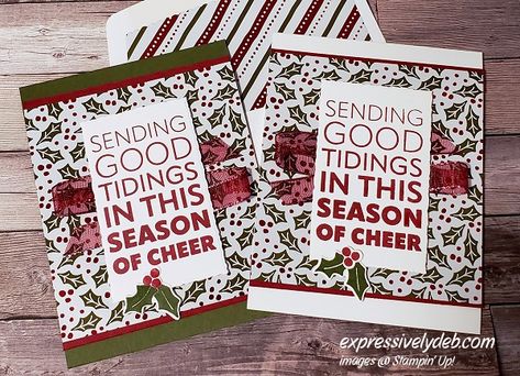 Papercraft Christmas Cards, Customer Card, Stampin Up Christmas Cards, Christmas Card Crafts, Fall Mini, Stampin Up Christmas, Christmas Cards To Make, Stamping Up Cards, Holiday Catalog