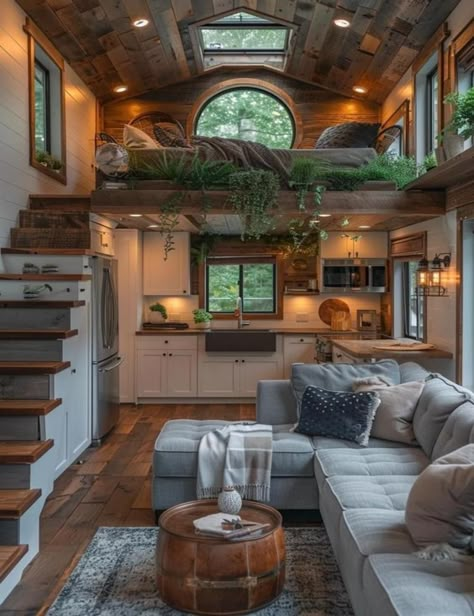 Mini Cottage Interior, Small Home In The Woods, Tiny Shed House Ideas Interiors, Micro House Interior, Tiny Home Aesthetic, Interior Design Ideas For Small Spaces, One Room House, Rustic Tiny Home, House Loft Ideas