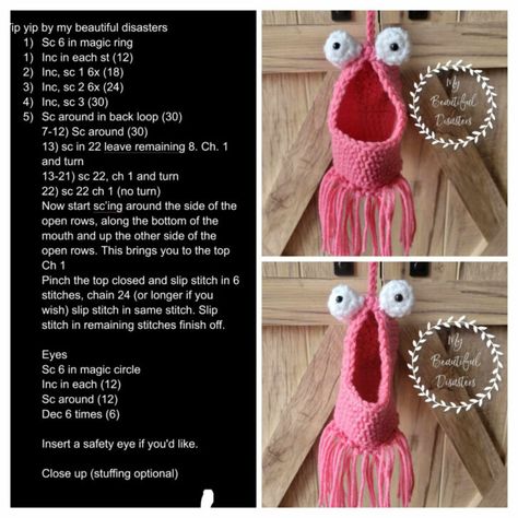 Wide Mouth Martian Crochet Sacks AKA Yip-Yips Sesame Street Martians Crochet, Crochet Yip Yips, Free Crochet Patterns For Yip Yips, Yup Yip Crochet Pattern, Yup Yips Crochet, Free Yip Yip Crochet Pattern, Mini Yip Yip Crochet Pattern Free, Mini Yip Yip Crochet Pattern, Yup Yup Crochet Pattern