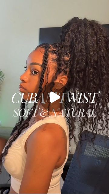 Shake-N-Go on Instagram: "Soft and natural on point 🙌😉  Credit: @xobridenise  Stylist: @tb_thenaturalway  Hair: Shake-N-Go 3X Cuban Twist Soft & Natural 16” . . . . #sng #snghair #shakengo #shakengohair #repost #hairinspo #cubantwist #sngcubantwist #cubantwistsoftandnatural #softhair #type4hair #hairtransformation #blackgirlhairstyles #hairstorehair #beautysupplyhair #protectivestyles #islandtwists #bohohairstyles #bohobraids #bohotwists" Faux 2 Strand Twist, Braids Idea For Black Women, Cuban Passion Twist, Braid And Twist Hairstyles Black Hair, Boho Two Strand Twist Locs, Vacation Styles For Black Women Hair, Braids And Locs Hairstyles, Front Twists Hairstyles, Passion Twist Shaved Sides