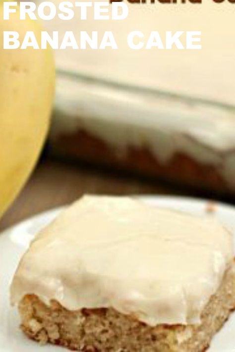 Banana Cake Icing, Banana Cake Frosting, Best Ever Banana Cake, Frozen Banana Recipes, Beginner Baking Recipes, Banana Sheet Cakes, Banana Frosting, Banana Dessert Recipes, Cake Frosting Recipe