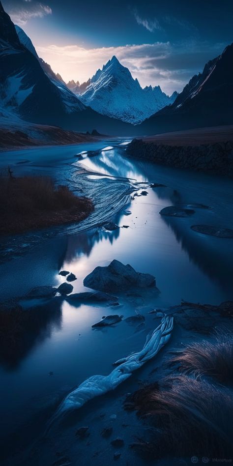 Scenery Aesthetic Landscape, Mountain Aesthetic Wallpaper, Iphone Wallpaper Mountains, Mountain Aesthetic, Mountains Aesthetic, River Blue, Mountain Pictures, Best Nature Wallpapers, Iphone Wallpaper Landscape