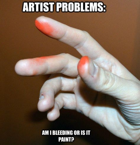 Artist problem Art Problems, No Swearing, Artist Joke, Nose Bleed, Drawing Blood, Memes No, Artist Problems, Artist Humor, Art Jokes