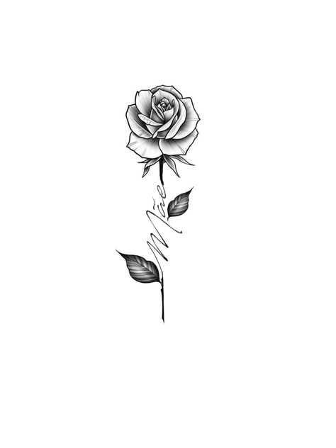 Small Rose With Name Tattoo, Emma Rose Tattoo, Rose Tattoo With Writing, Tattoo Para Mae, Wrist Name Tattoos, Rose With Name Tattoo, Flower With Name Tattoo, Rose Name Tattoo, Rose Tattoo For Men