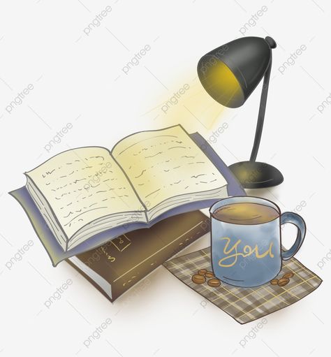 Table Lamp Drawing, Exam Wallpaper, Library Drawing, Tea Cup Drawing, Book Black And White, Night Reading, Reading Festival, Transparent Clipart, Reading Table