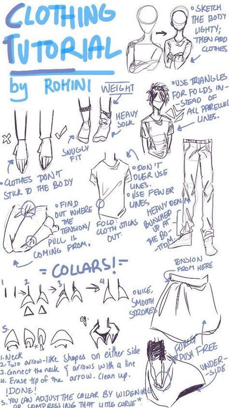 Drawing Clothing Tips, Cloths Tutorial Drawing, How To Draw Rips In Clothing, Wrinkles On Clothes Drawing, How To Draw Clothes Wrinkles, How To Add Wrinkles Drawing Clothes, Clothing Art Tutorial, Clothing Tips Drawing, How Do You Draw Arms