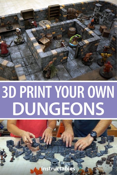 3d Printed Dnd Terrain, 3d Printed Dnd Minis, Dungeons And Dragons 3d Print, 3d Print Workshop, D&d 3d Print, D&d Game Room Ideas, Cricut Dnd Projects, D&d Props Diy, 3d Printing Dnd