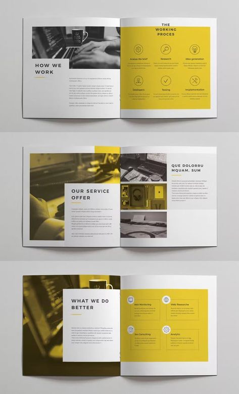 Minimal Square Brochure Template INDD. 20 Pages. Brochure Square Design, Sophisticated Brochure Design, Square Booklet Layout, Square Booklet Design, Product Brochure Design Inspiration, Square Magazine Layout, Square Book Design, Product Brochure Design Layout, Square Layout Design