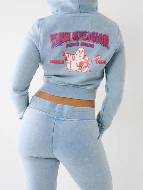 BIG T LOGO CROP HOODIE T Logo, Flare Pant, Outfit Inspo Casual, Puff Print, Fall Denim, Kids Denim, Crop Hoodie, Cute Everyday Outfits