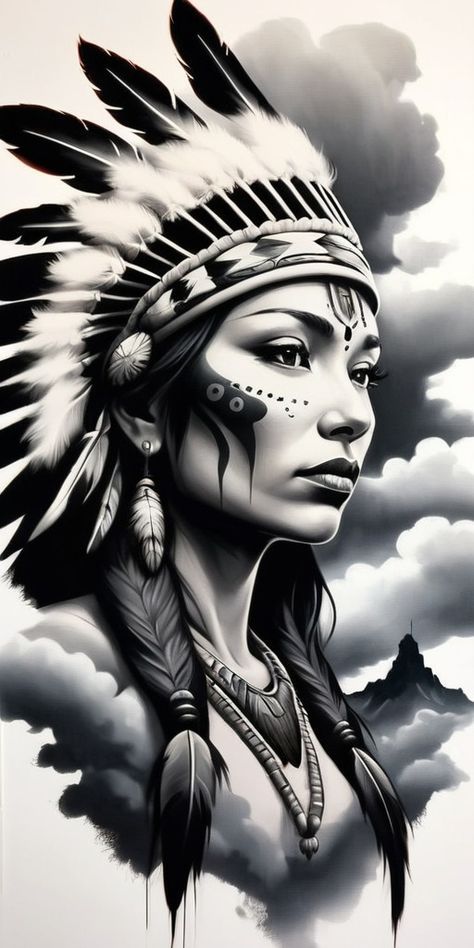 Visual Reminders of Why Face Tattoos Should Be Carefully Thought Out Apache Indian Tattoo, Girl Face Tattoo Design, Indian Girl Tattoo, Tattoo Indien, Red Indian Tattoo, Indian Chief Tattoo, Indian Women Tattoo, Girl Tattoo Design, Indian Girl Tattoos